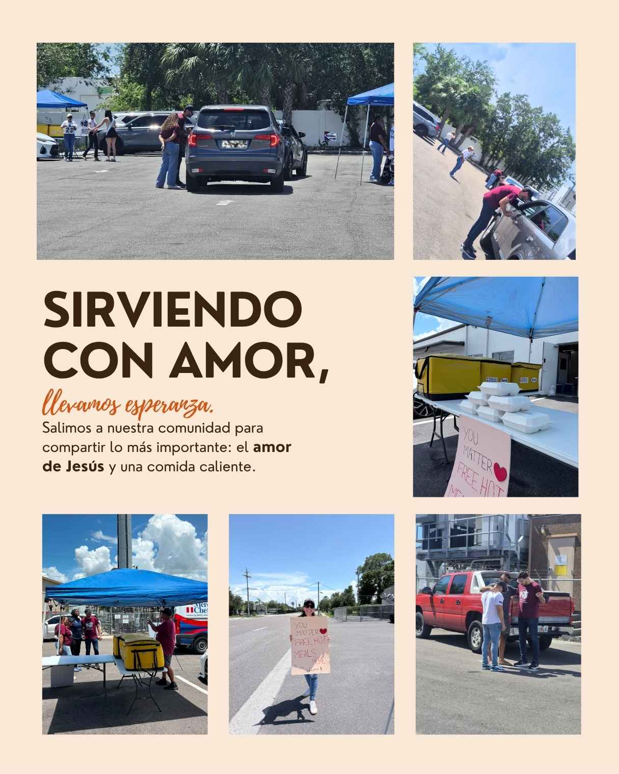 Entrega de alimentos a las familias