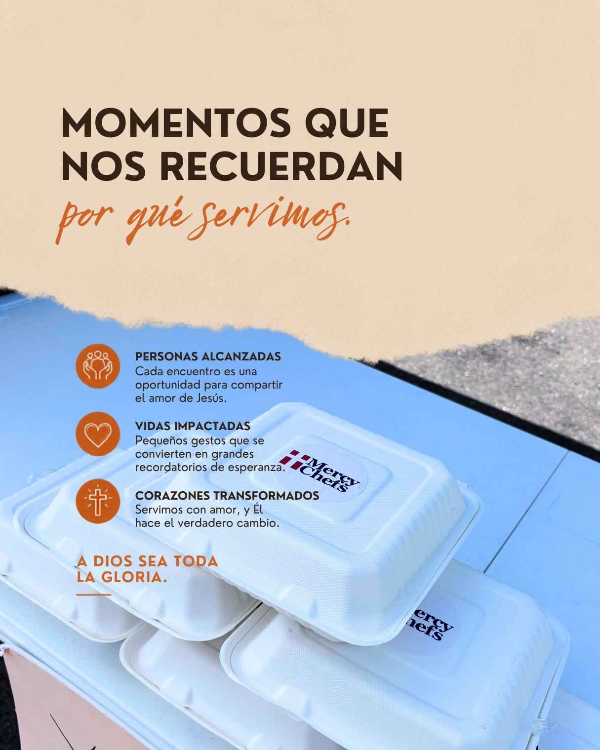 Comidas calientes listas para repartir